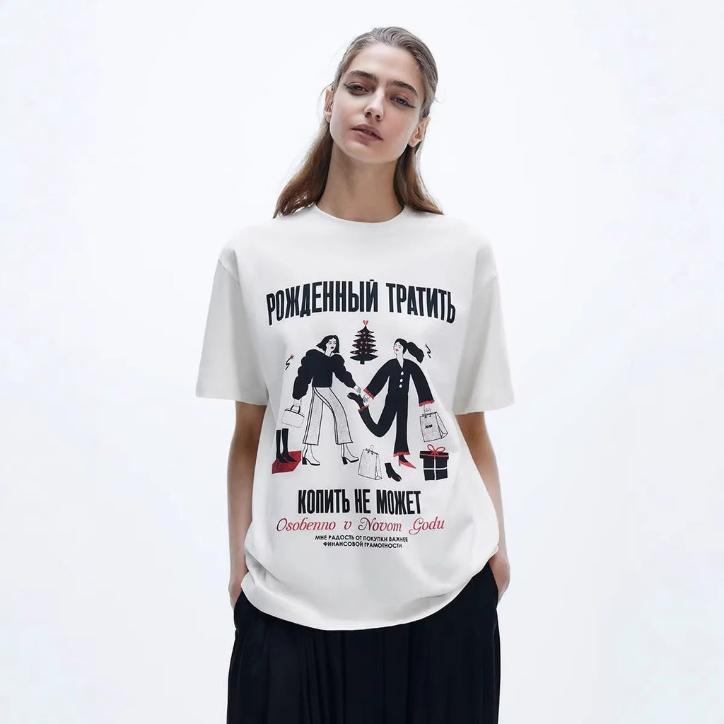 Loose short sleeved T-shirt