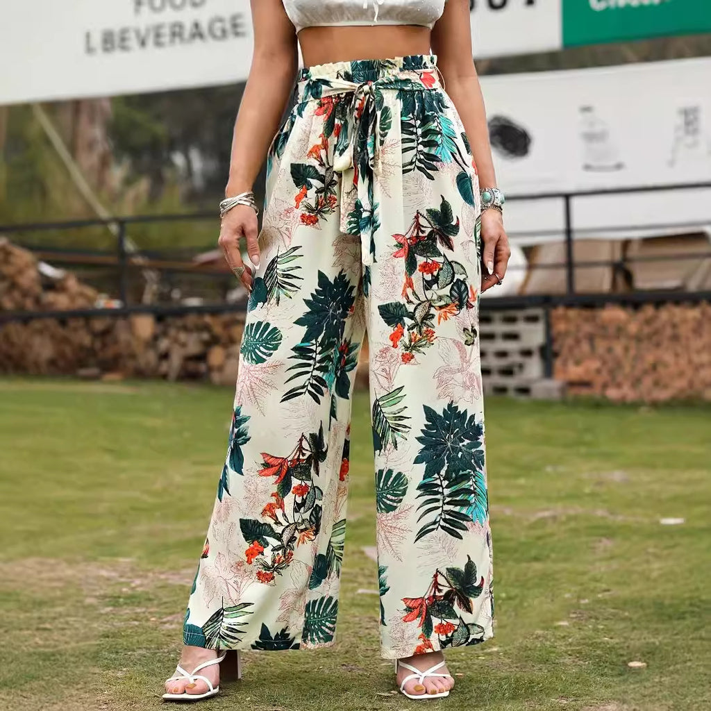 Loose lace up pants