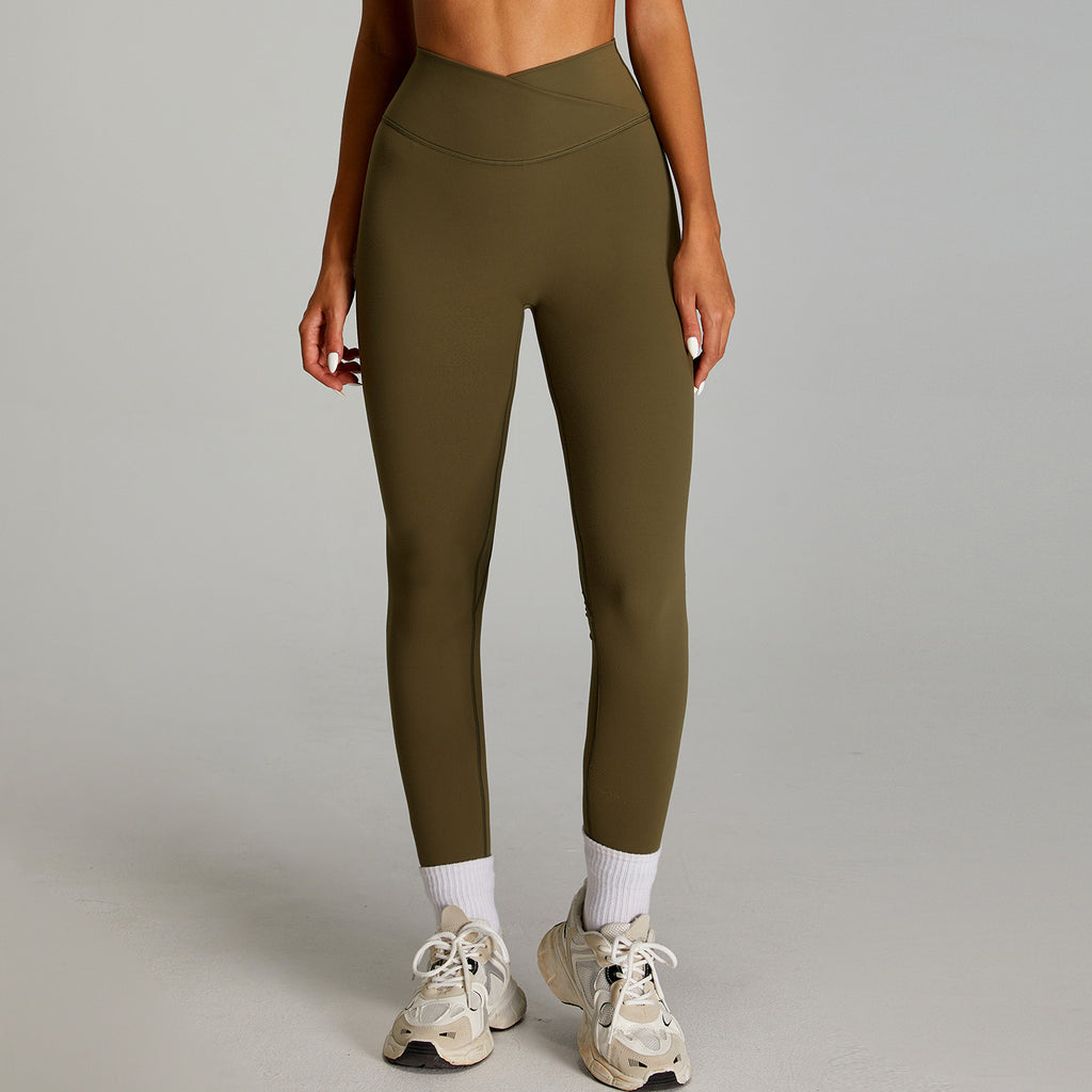 High waisted tight fitting sports pants for women