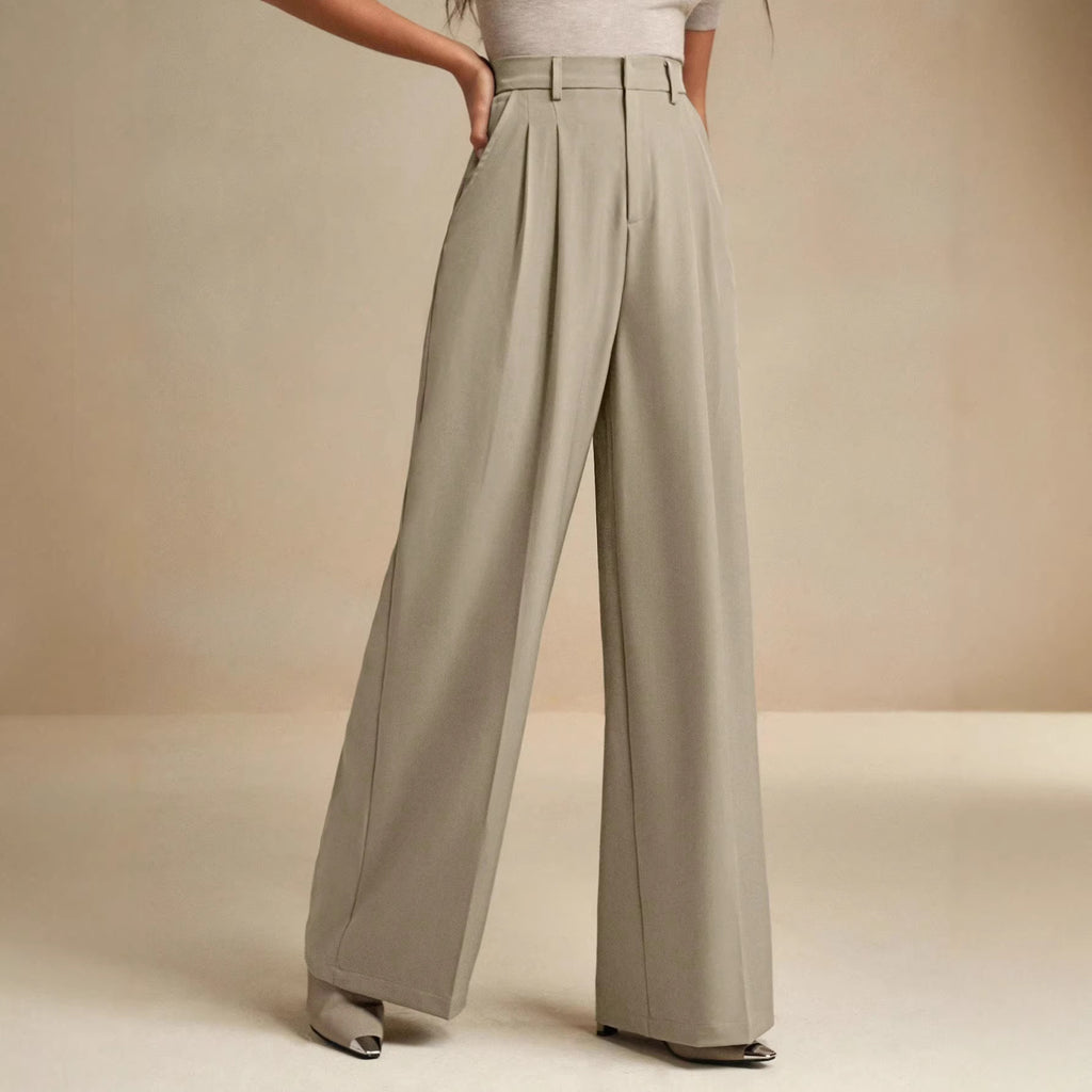 Loose straight leg suit pants