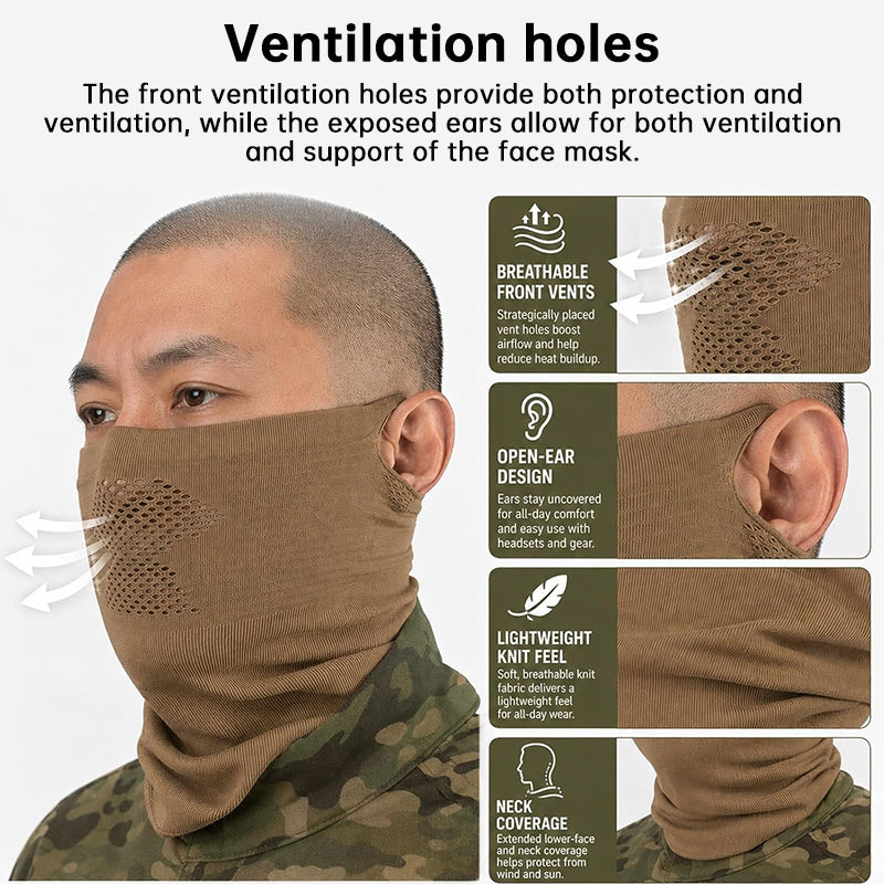 Airsoft Steel Mesh Mask with Neck Gaiter - Tactical Half Face Protection for Paintball & Cosplay