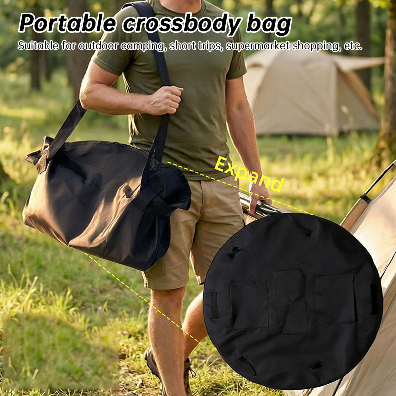 Foldable Travel Duffel Bag + Picnic Blanket - Large Capacity Waterproof Tote for Weekend, Gym & Beach Trips
