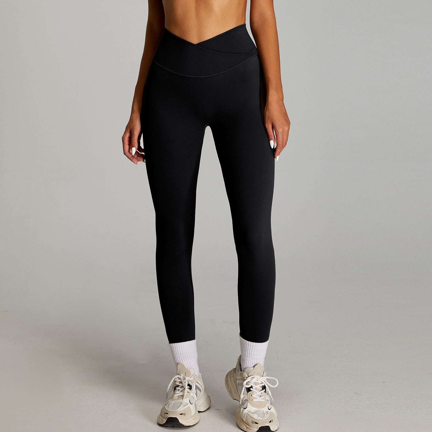 High waisted tight fitting sports pants for women