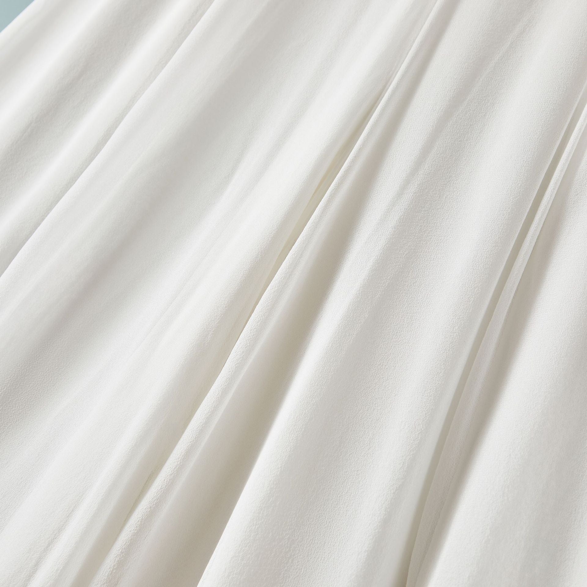 Loose Comfortable Breathable Lightweight Flowy Silk Wide-Leg Pants with Lace Trim at Waistline Casual Trousers