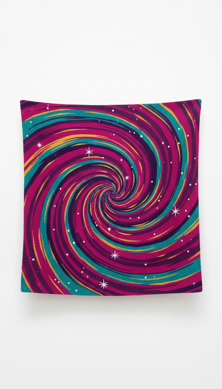 Stellar Magenta Swirl Tapestry