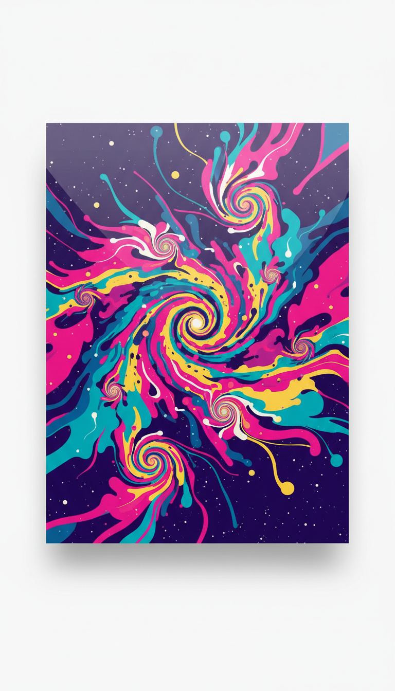 Celestial Nebula Psychedelic Art Poster