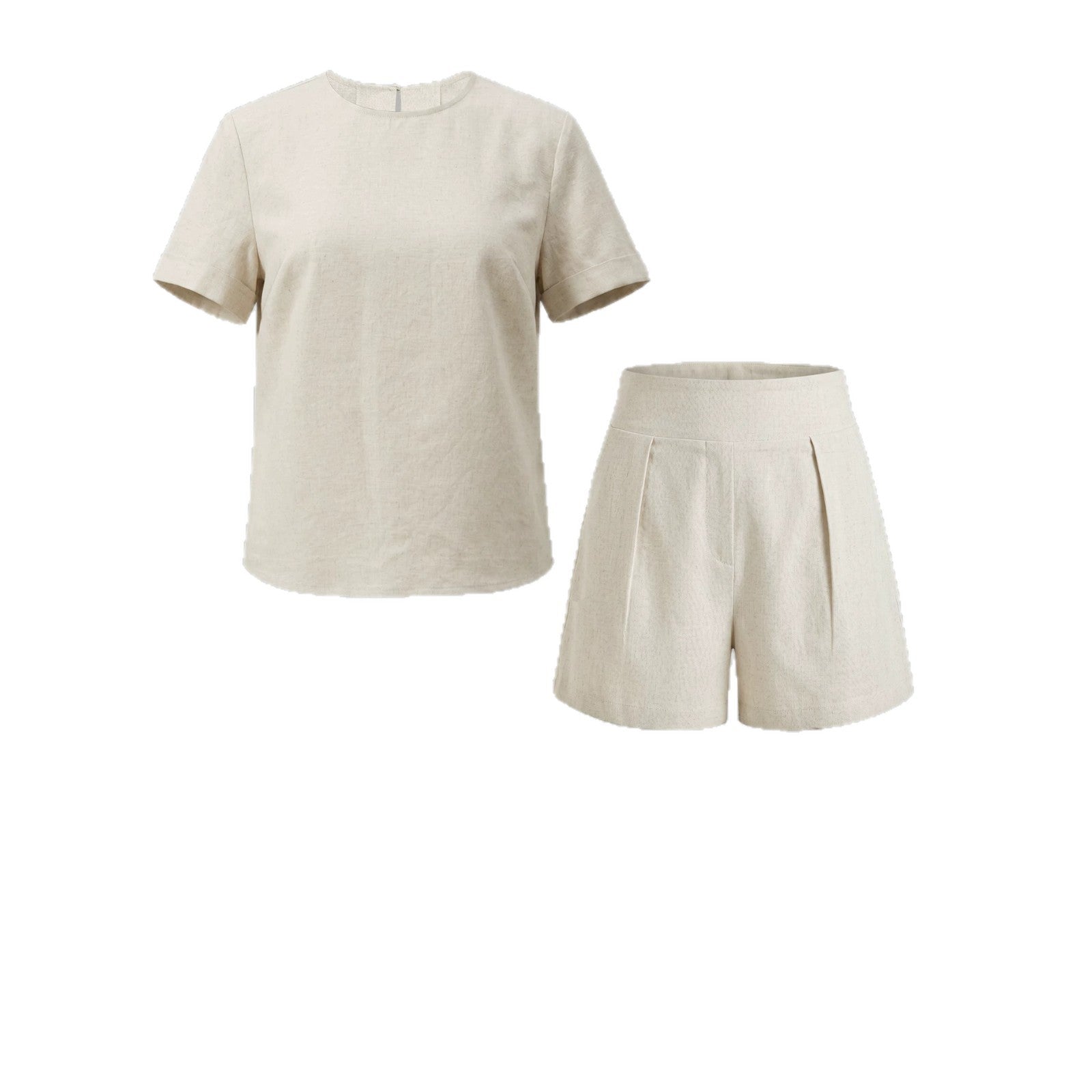 Summer loose short sleeved top+shorts two-piece set