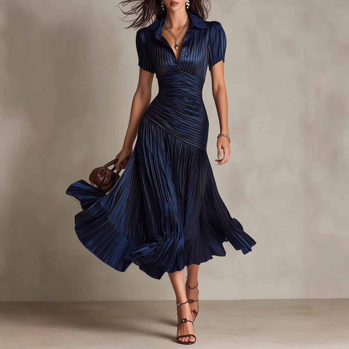 Striped patchwork dress