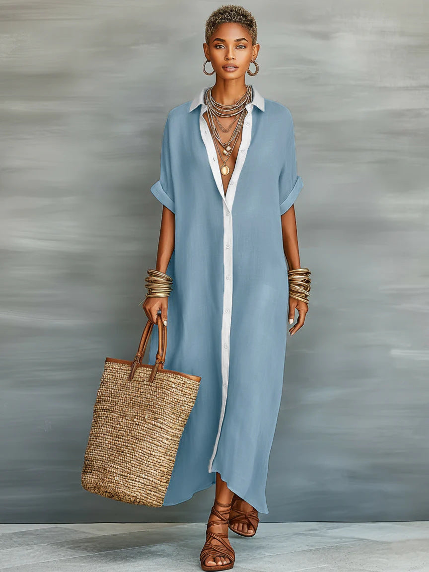 Loose short sleeved shirt skirt