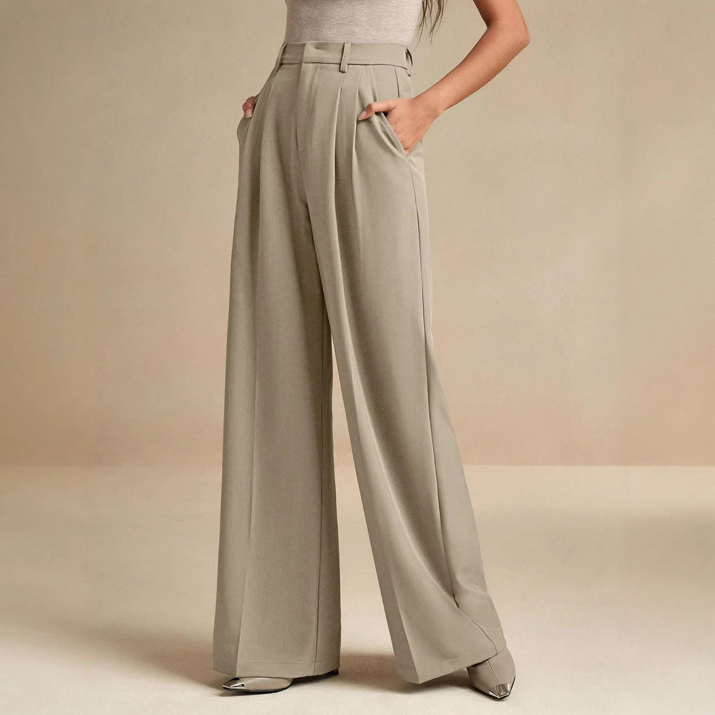 Loose straight leg suit pants