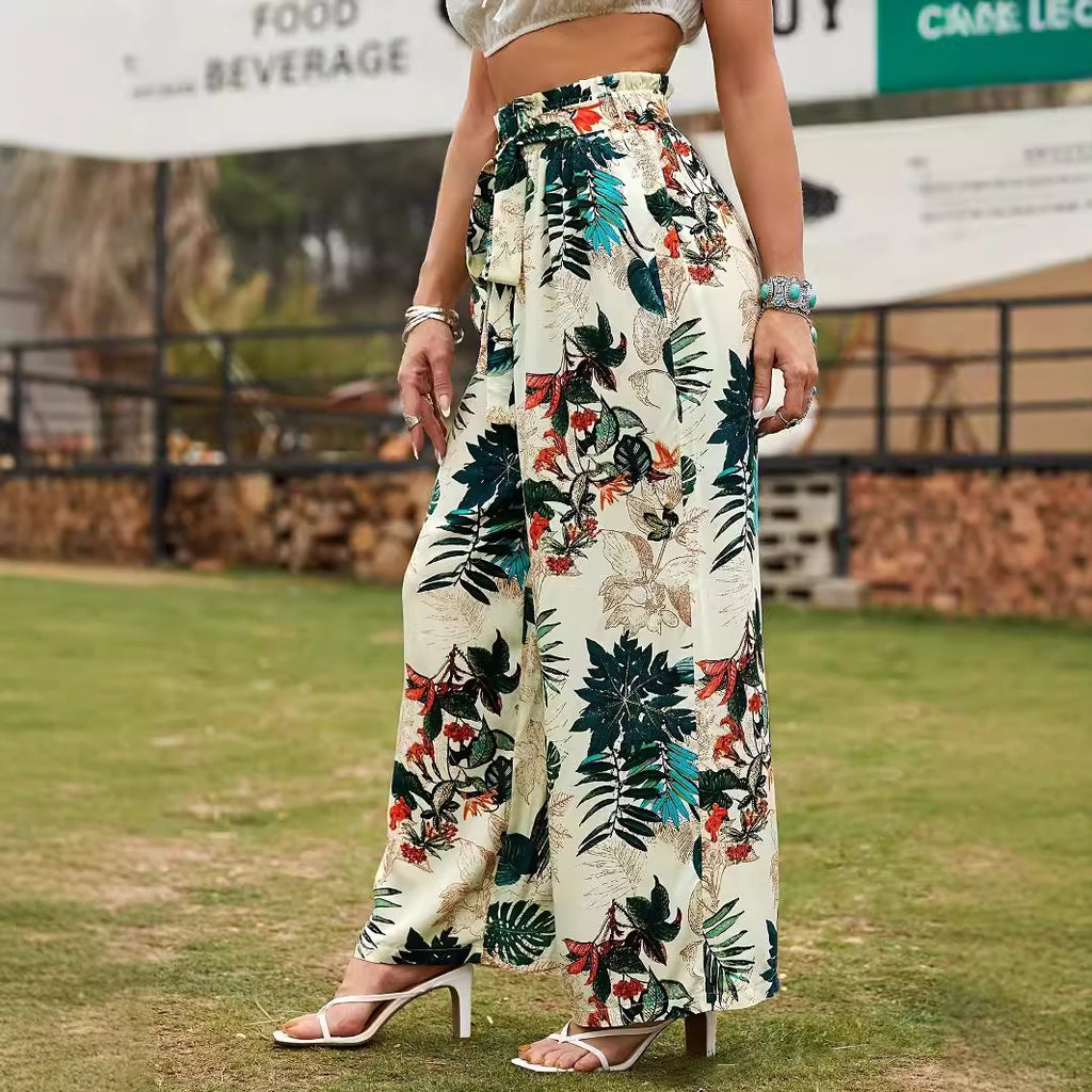 Loose lace up pants