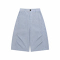 Color blocking plaid cropped pants