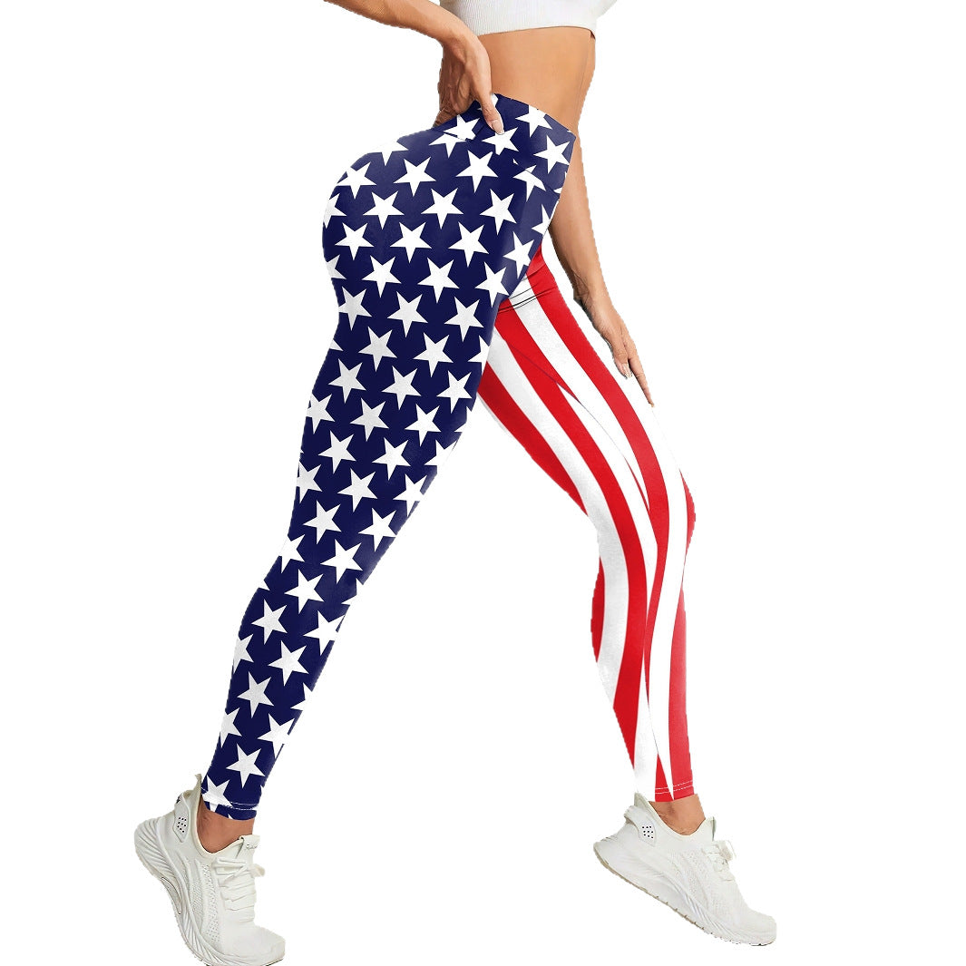 National Flag Women's Printed Yoga Pants Sports and Leisure Tights Festival Event Performance Clothing